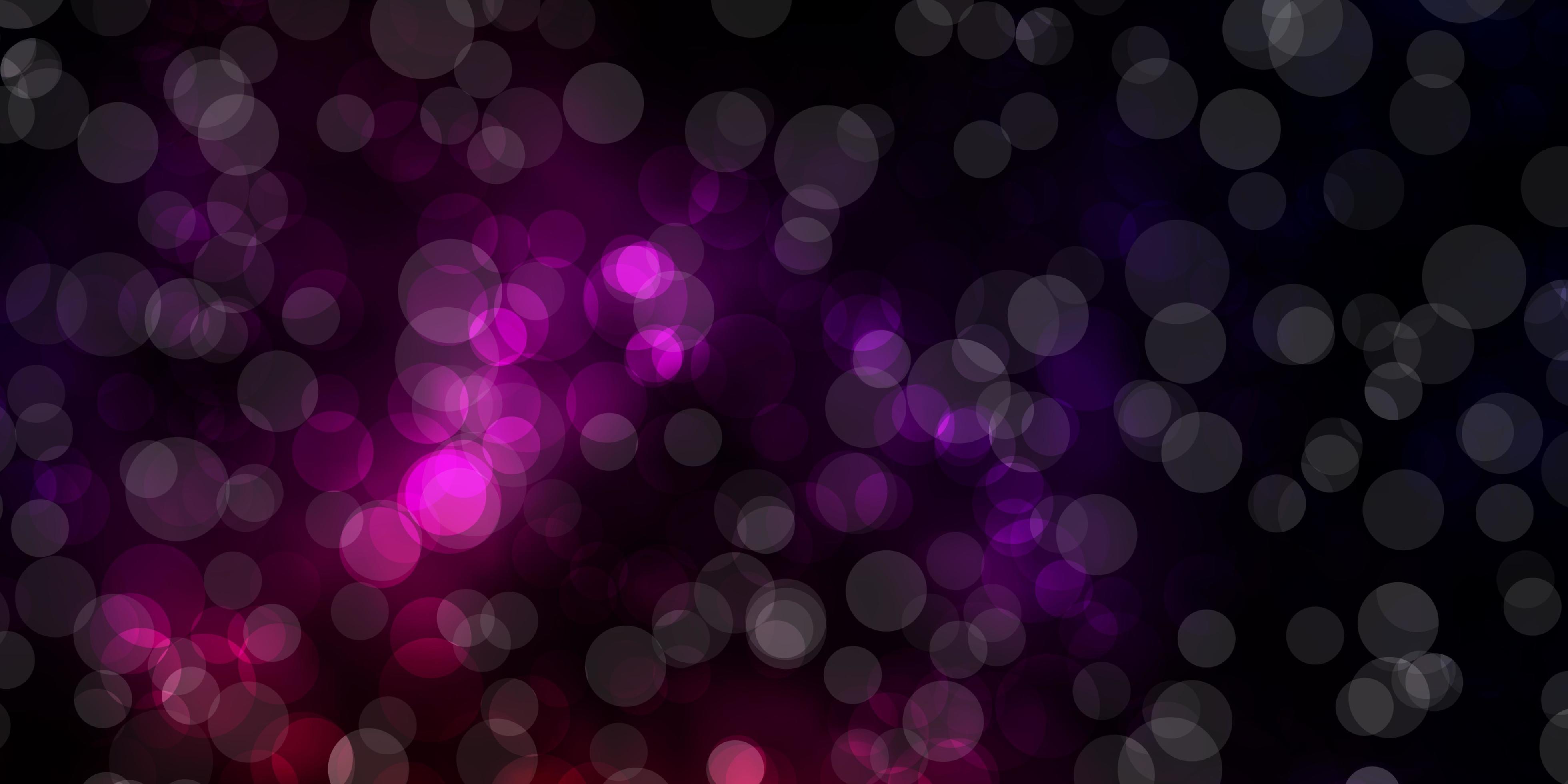 Dark Pink, Red vector template with circles. Abstract colorful disks on