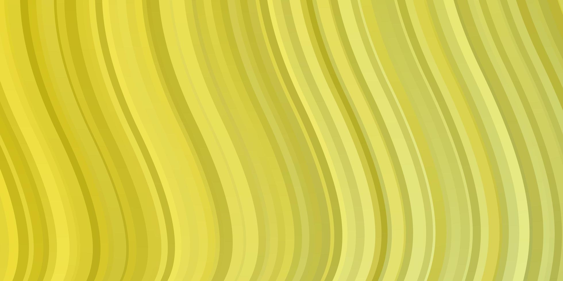 Light Green, Yellow vector background with bent lines. Gradient illustration in simple style with bows. Pattern for websites, landing pages.