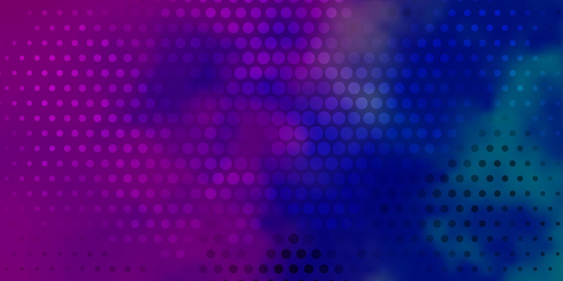 Light Pink, Blue vector texture with disks. Illustration with set of shining colorful abstract spheres. Pattern for business ads.