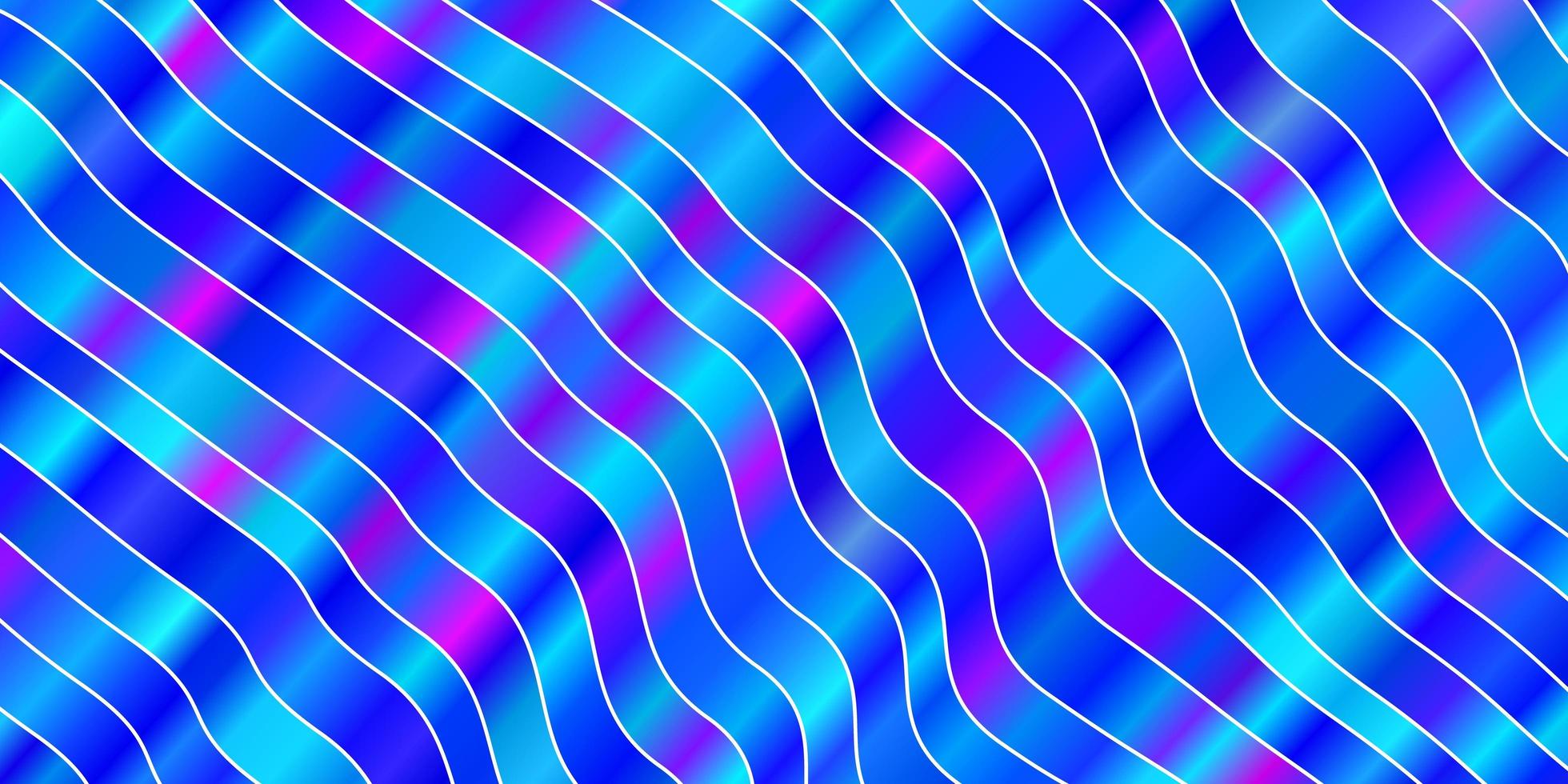 Light Pink, Blue vector pattern with curves. Bright sample with colorful bent lines, shapes. Pattern for websites, landing pages.