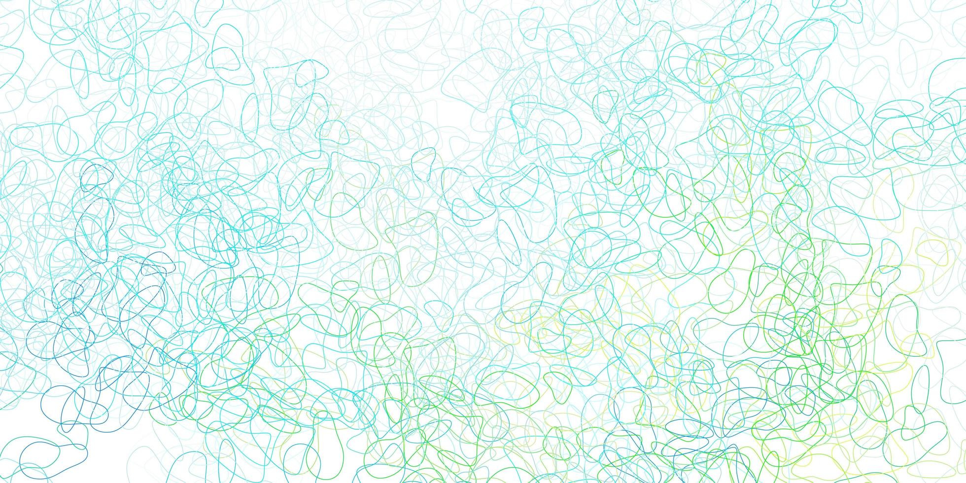 Light blue, green vector background with random forms.