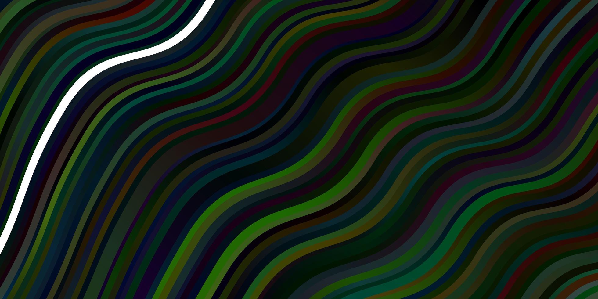 Dark Multicolor vector template with curved lines. Colorful illustration in abstract style with bent lines. Pattern for busines booklets, leaflets