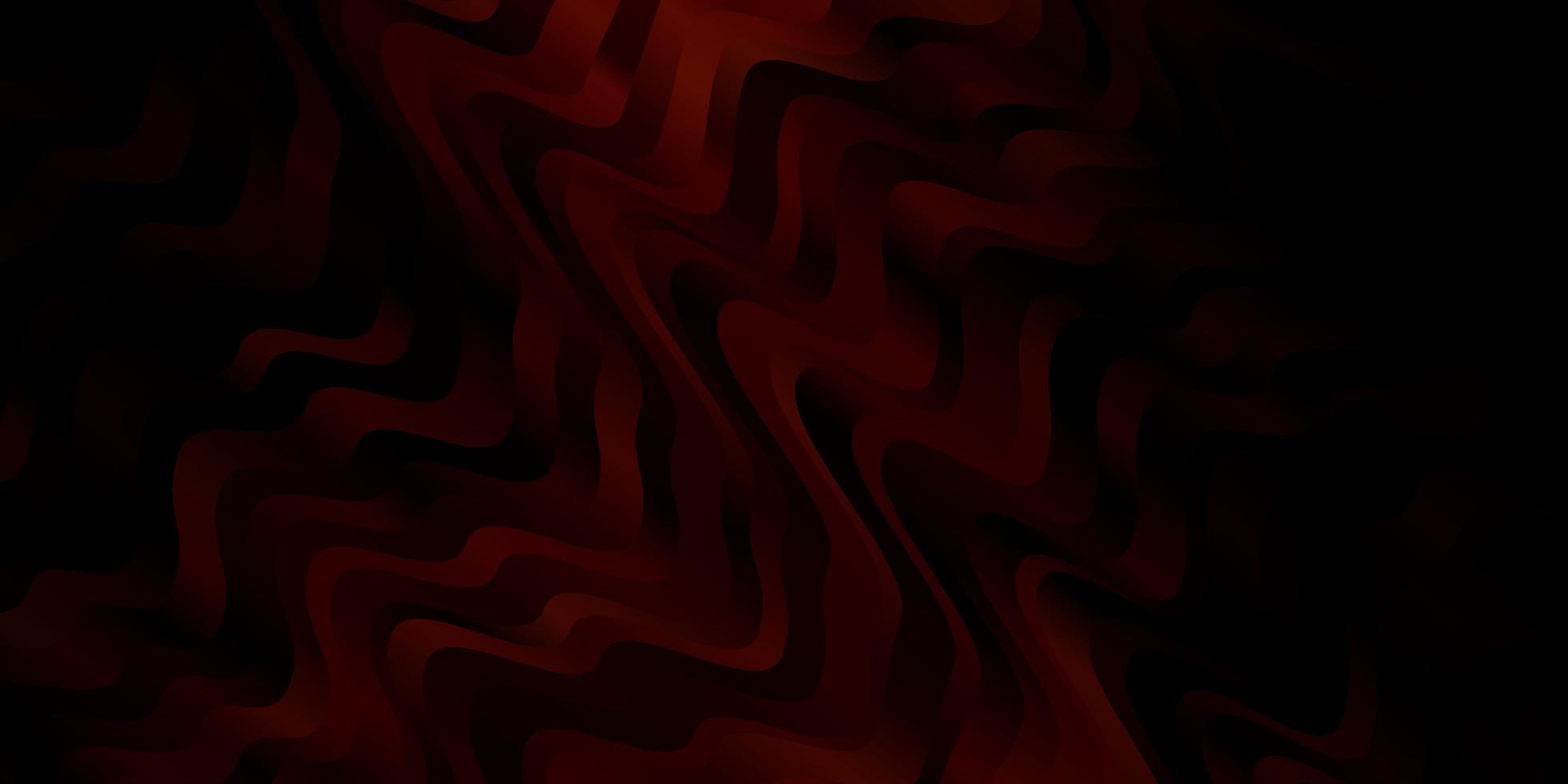 Dark Orange vector background with curved lines. Colorful geometric sample with gradient curves. Best design for your posters, banners.