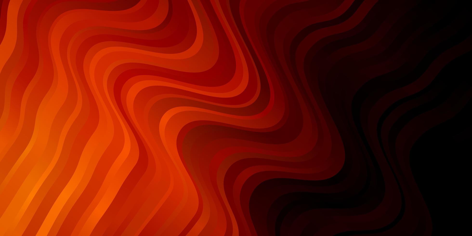 Dark Orange vector pattern with curves. Colorful illustration in abstract style with bent lines. Pattern for websites, landing pages.