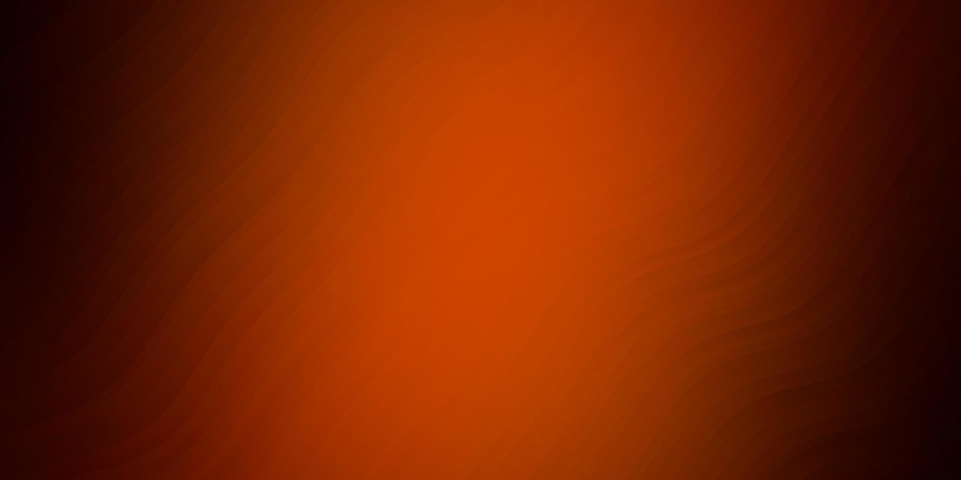 diseño vectorial naranja oscuro con curvas. Ilustración abstracta con arcos degradados. patrón para sitios web, páginas de destino. vector