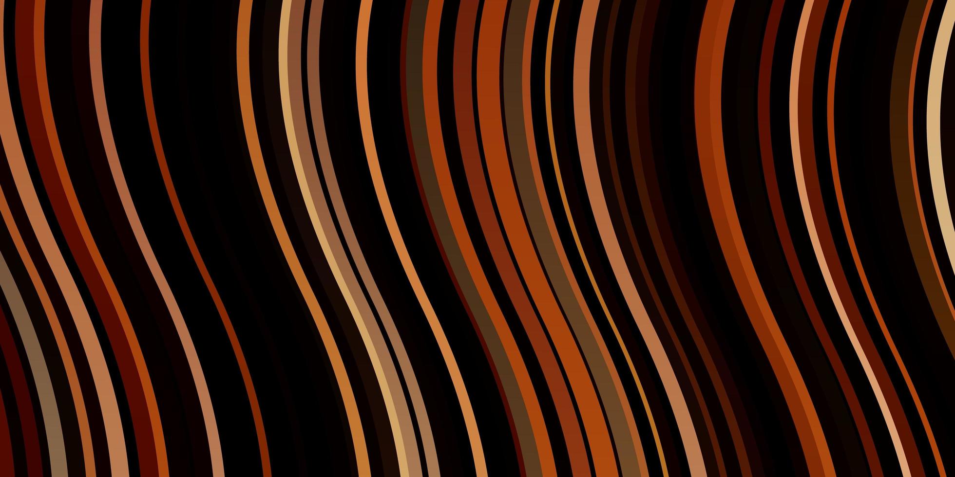 Dark Orange vector backdrop with bent lines. Colorful illustration in abstract style with bent lines. Pattern for busines booklets, leaflets