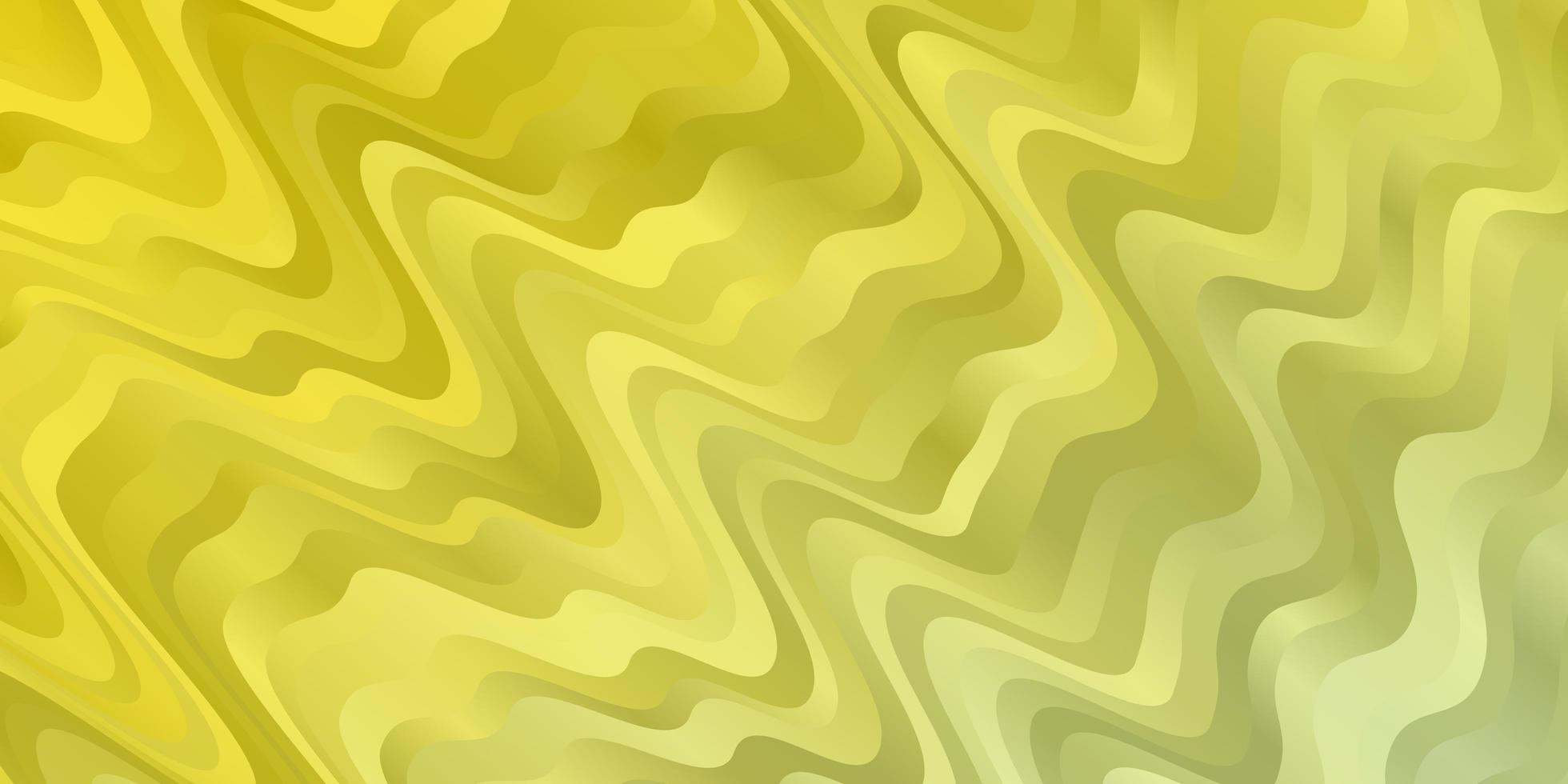 textura de vector verde claro, amarillo con curvas. Muestra geométrica colorida con curvas de degradado. diseño inteligente para tus promociones.