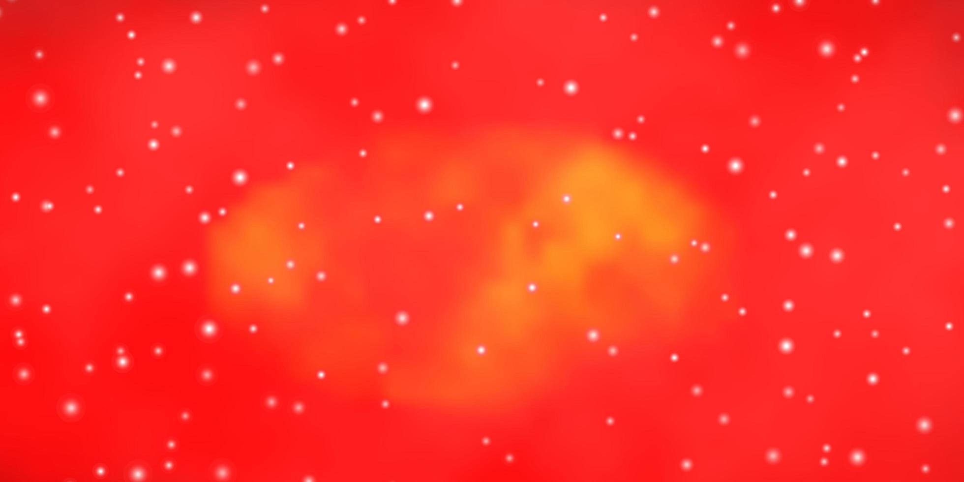 Fondo de vector naranja oscuro con estrellas de colores. Ilustración colorida con estrellas de degradado abstracto. mejor diseño para su anuncio, cartel, banner.