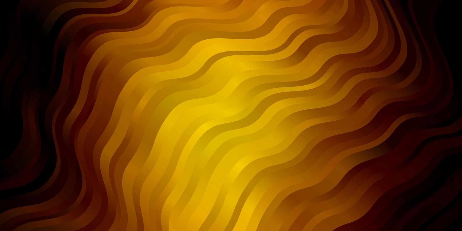 Dark Orange vector layout with circular arc. Abstract gradient illustration with wry lines. Design for your business promotion.