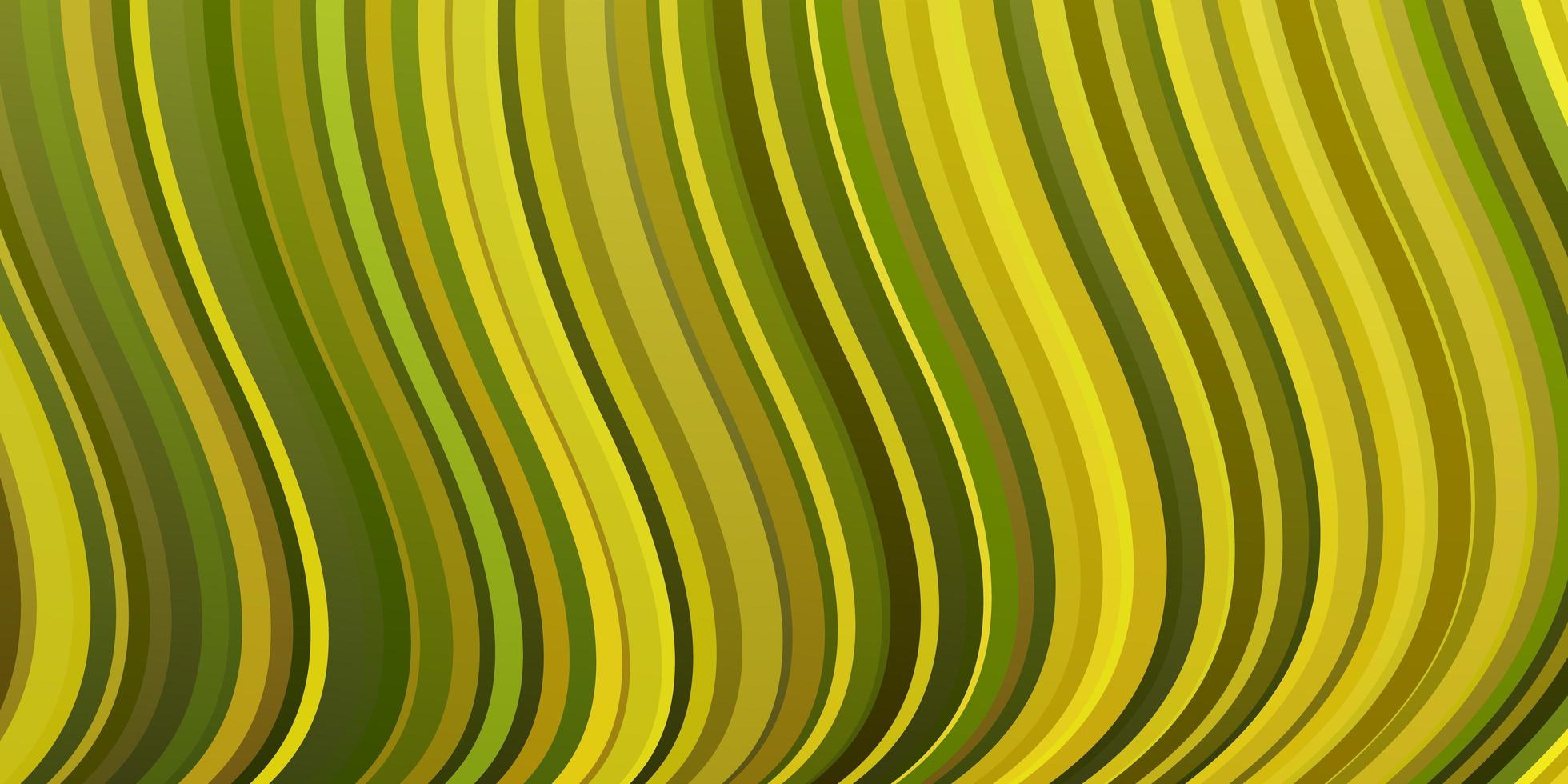 Light Green, Yellow vector pattern with lines. Bright illustration with gradient circular arcs. Smart design for your promotions.