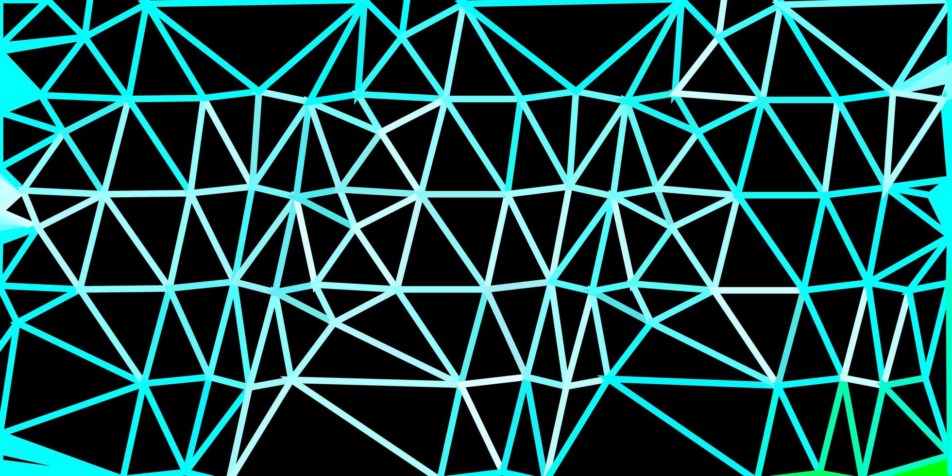 Light blue, green vector abstract triangle template.