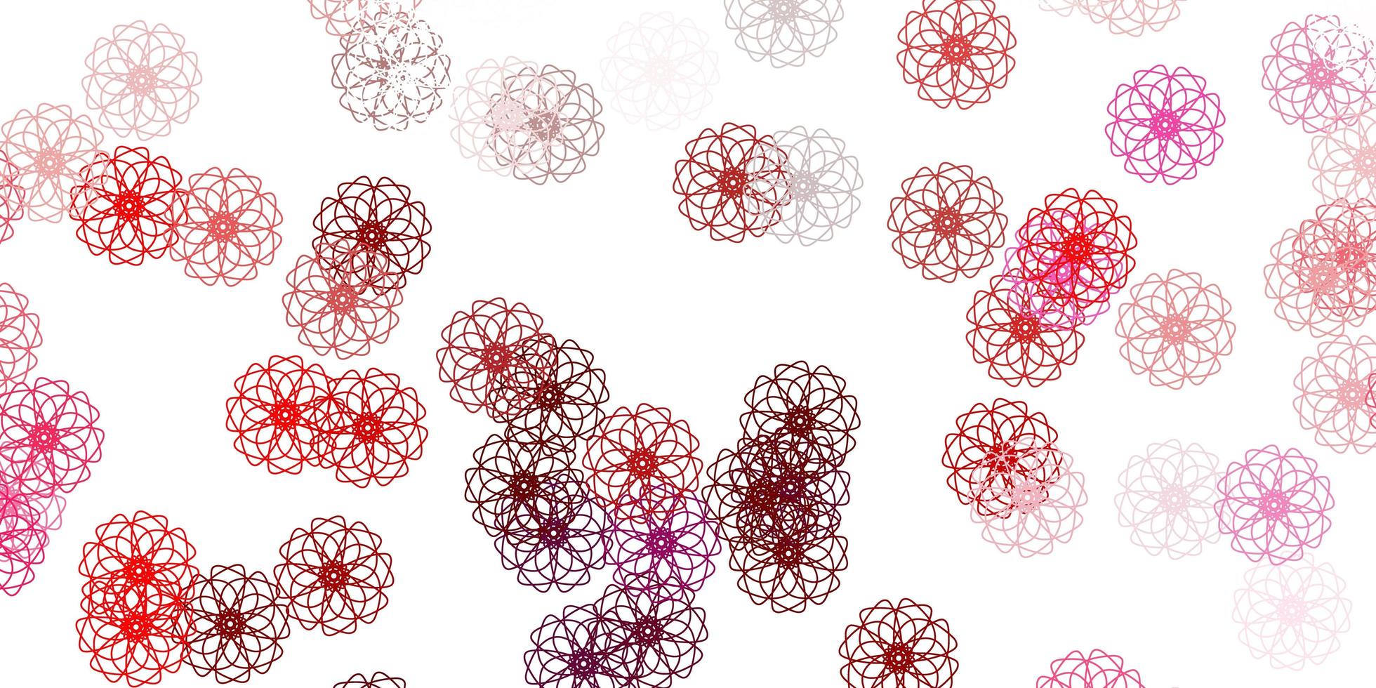 Light pink, red vector natural artwork with flowers.