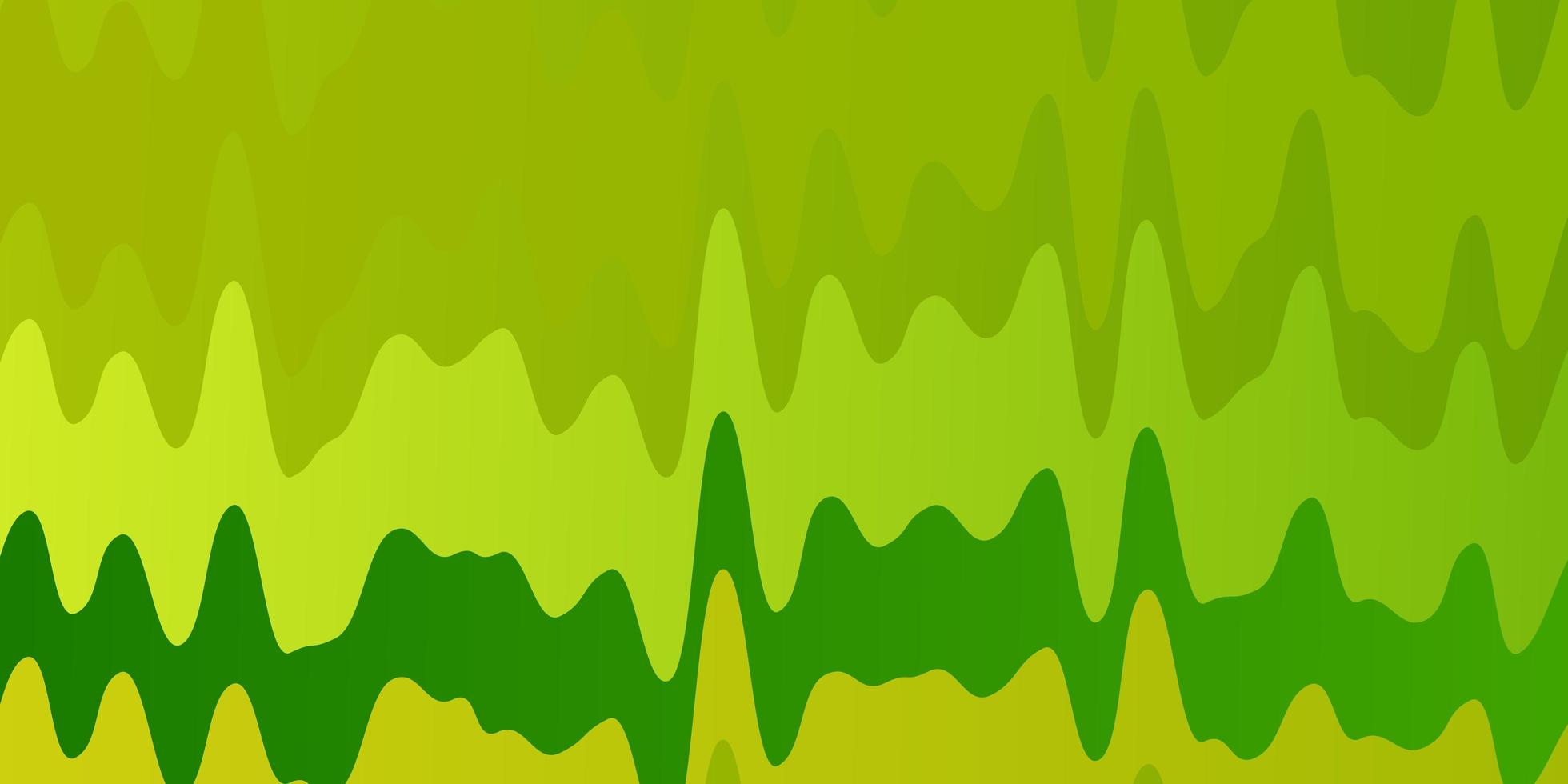 Fondo de vector verde claro, amarillo con arco circular. Ilustración en estilo de semitono con curvas de degradado. plantilla para su diseño de interfaz de usuario.