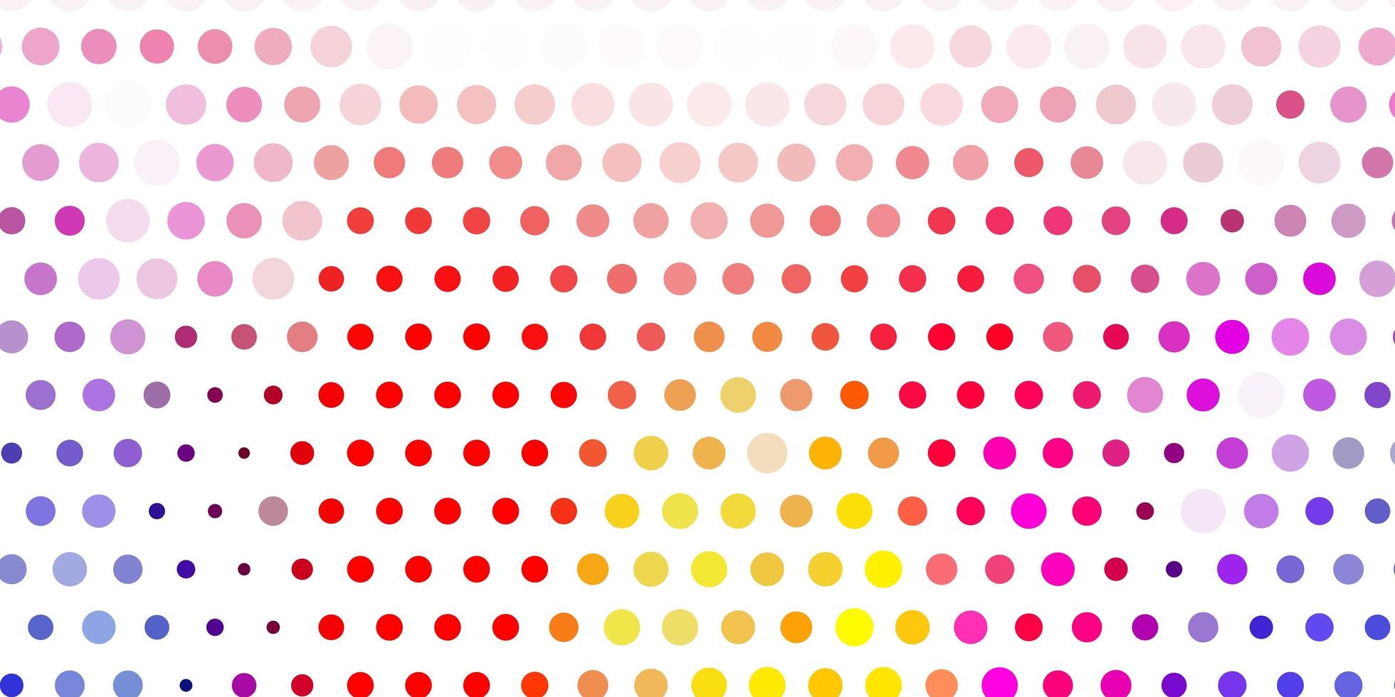 Light red, yellow vector backdrop with dots.