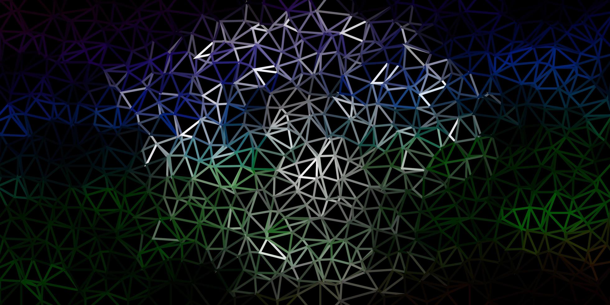 Dark blue, green vector abstract triangle texture.