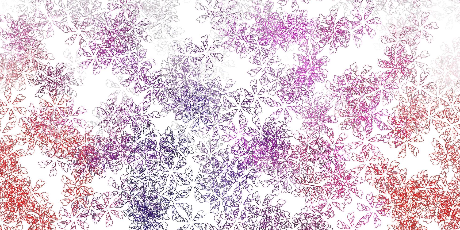 Light pink, red vector abstract texture with leaves.