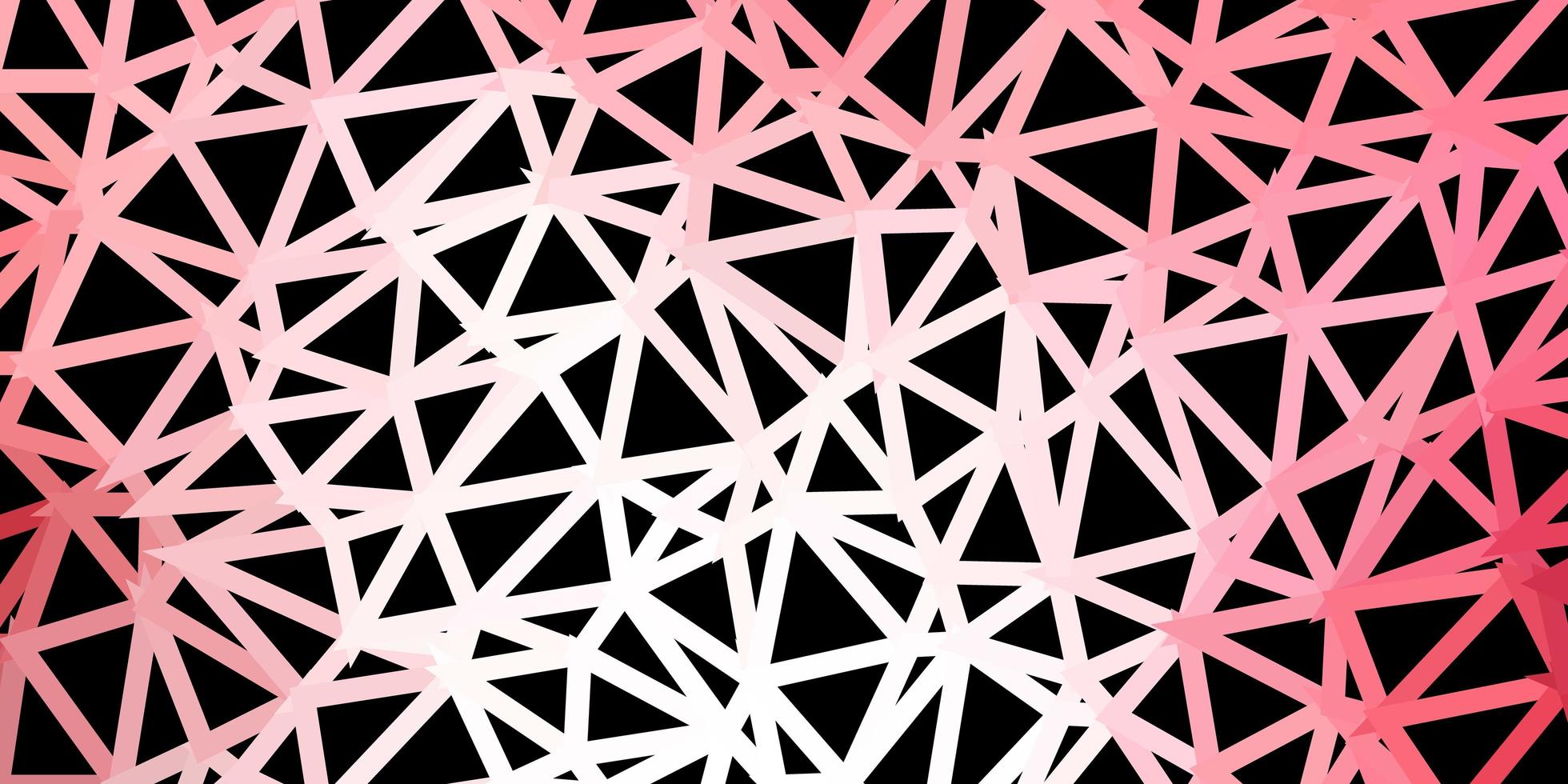 Light pink, red vector abstract triangle background.