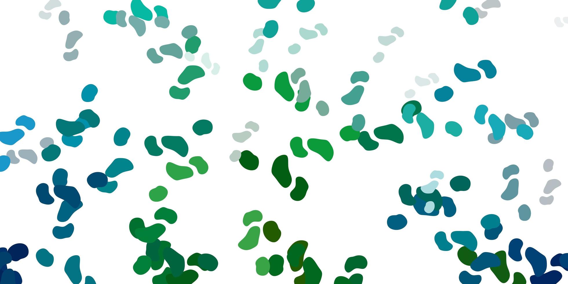 Light blue, green vector background with random forms.