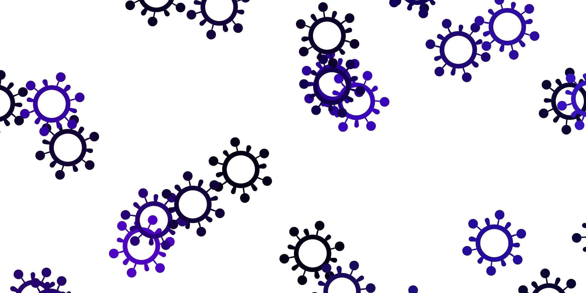 Light purple vector background with covid-19 symbols.