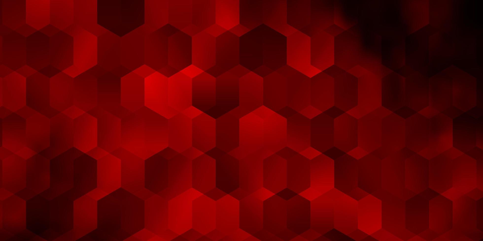 plantilla de vector rojo oscuro en estilo hexagonal.