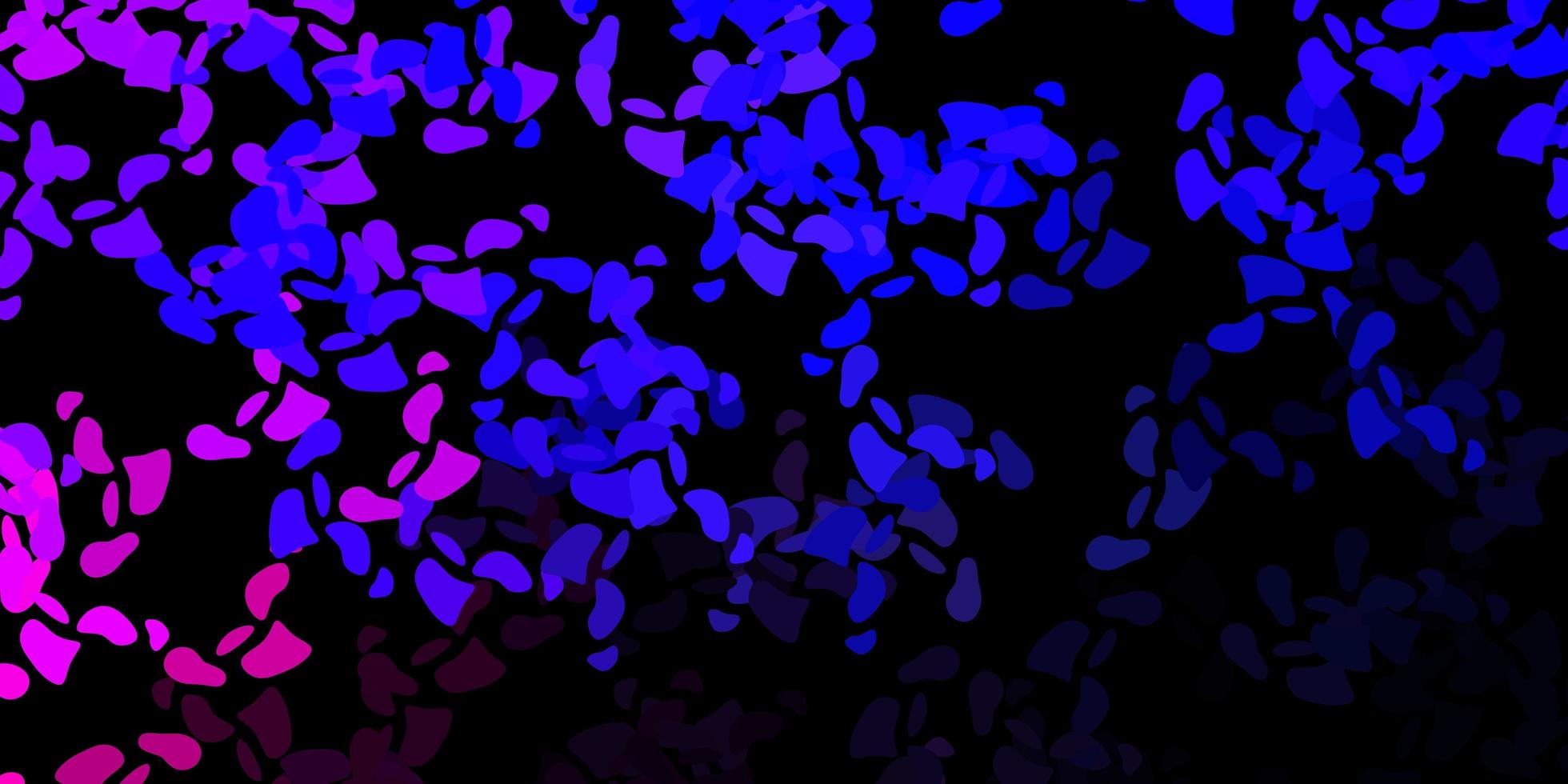 Dark pink, blue vector pattern with abstract shapes.