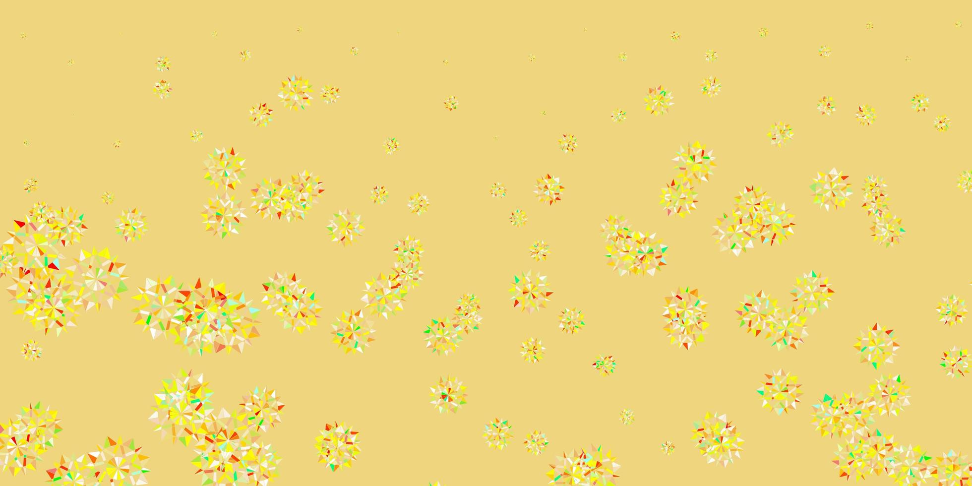 Light green, red vector texture with bright snowflakes.