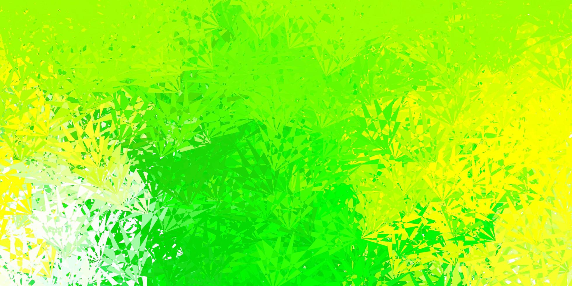 Light green, yellow vector background with polygonal forms.