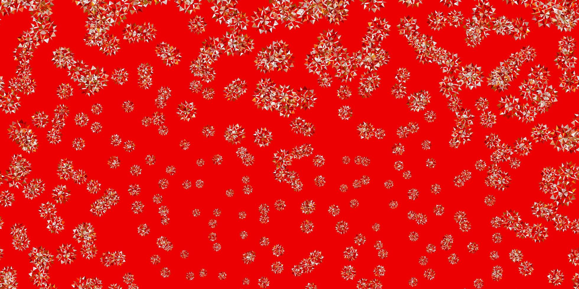 Light green, red vector background with christmas snowflakes.