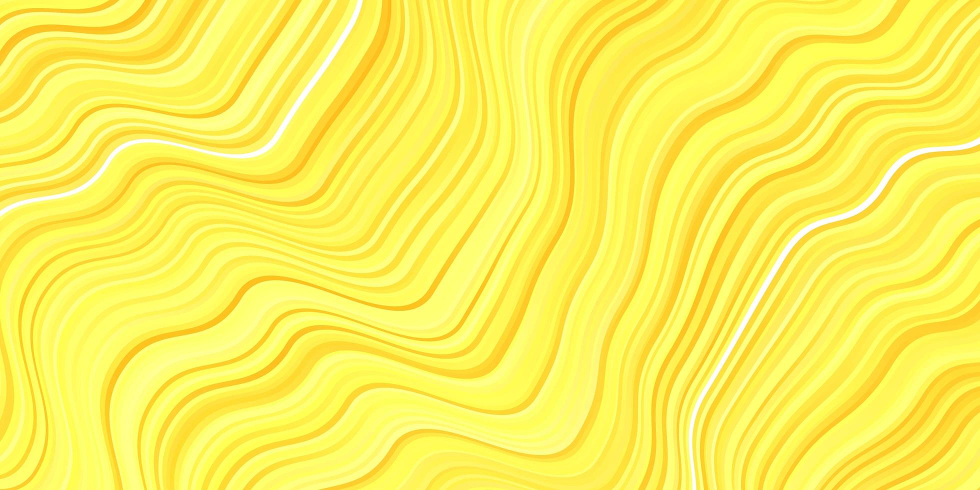 Light Yellow vector pattern with wry lines.