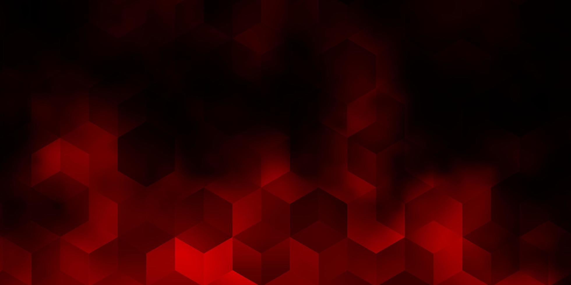 Dark Red vector pattern with colorful hexagons.