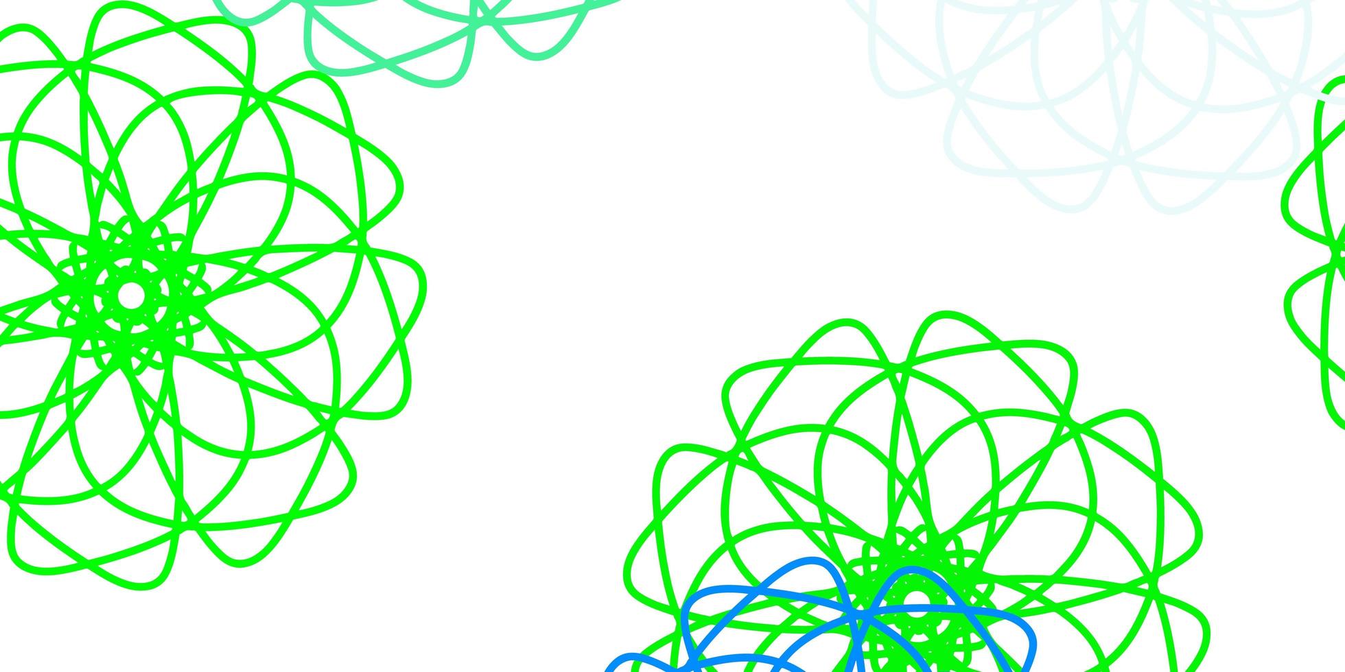diseño natural de vector azul claro, verde con flores.