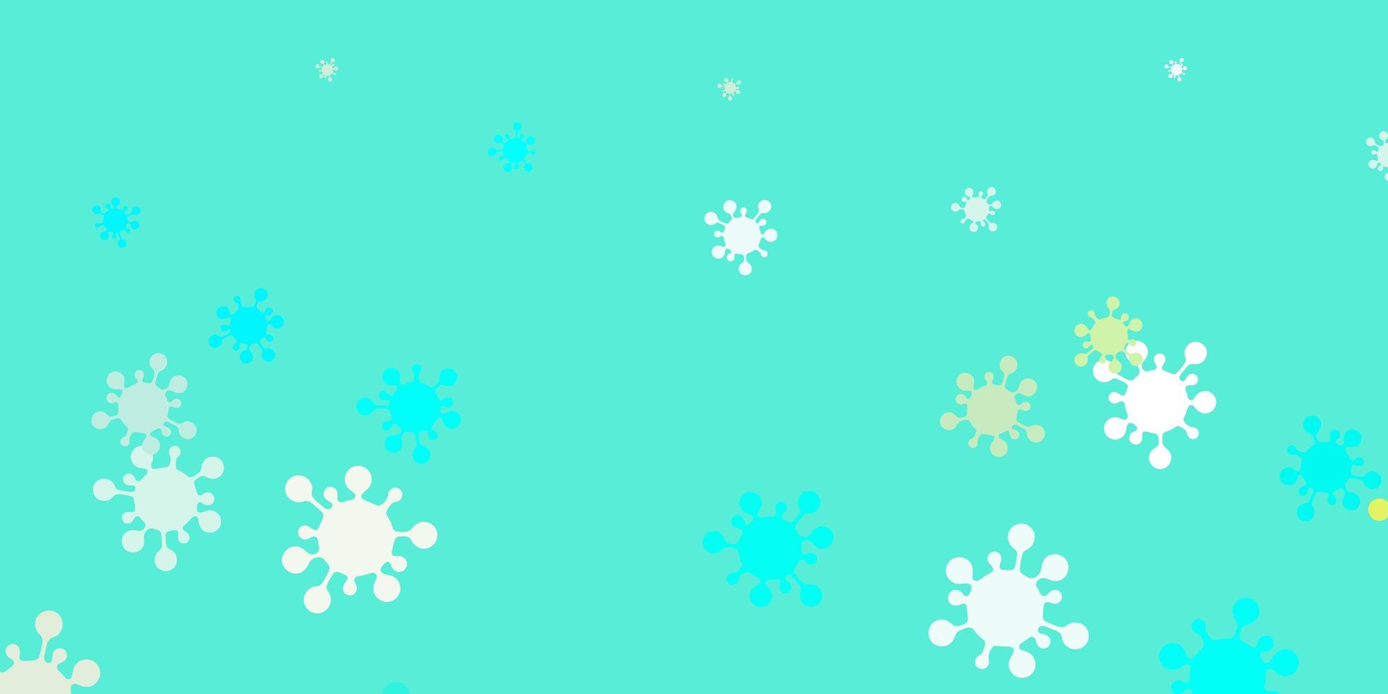 Light green vector texture with disease symbols.