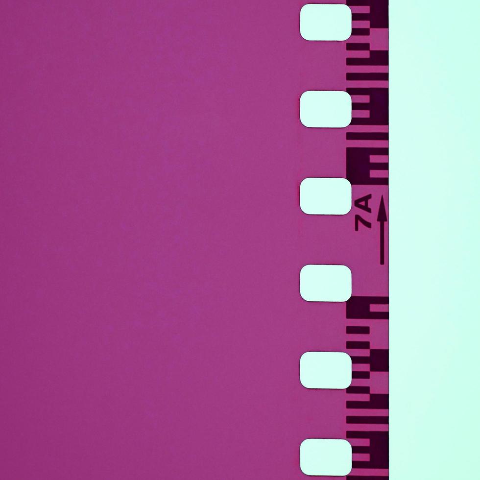 35mm negative photographic film in vivid abstract colors photo