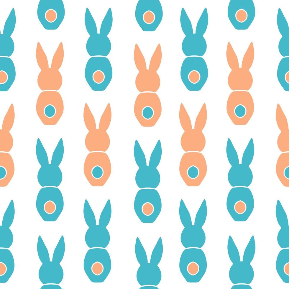 Seamless pattern Easter greeting with bunnies vector