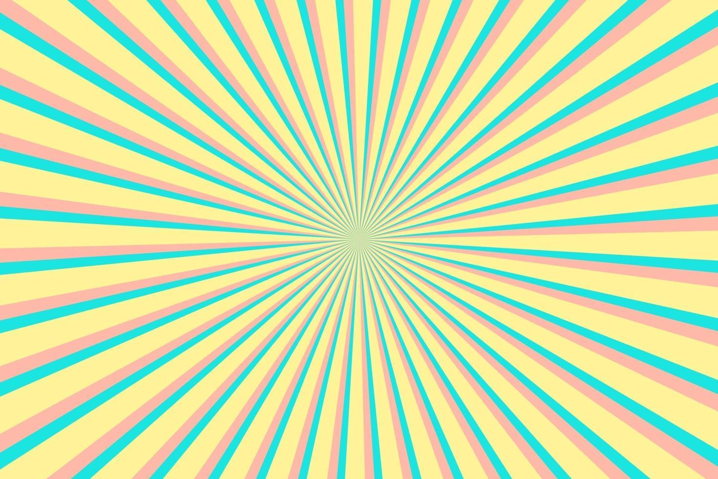 Multicolor Sunburst Pattern Background. Ray star burst backdrop. Rays Radial geometric Vector Illustration