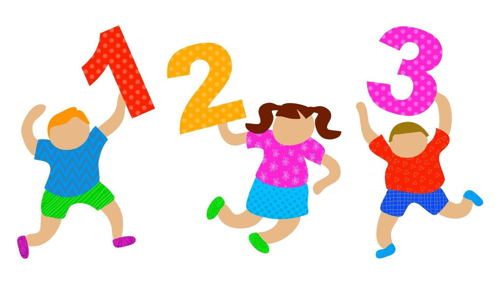 Number Learning Kids vector