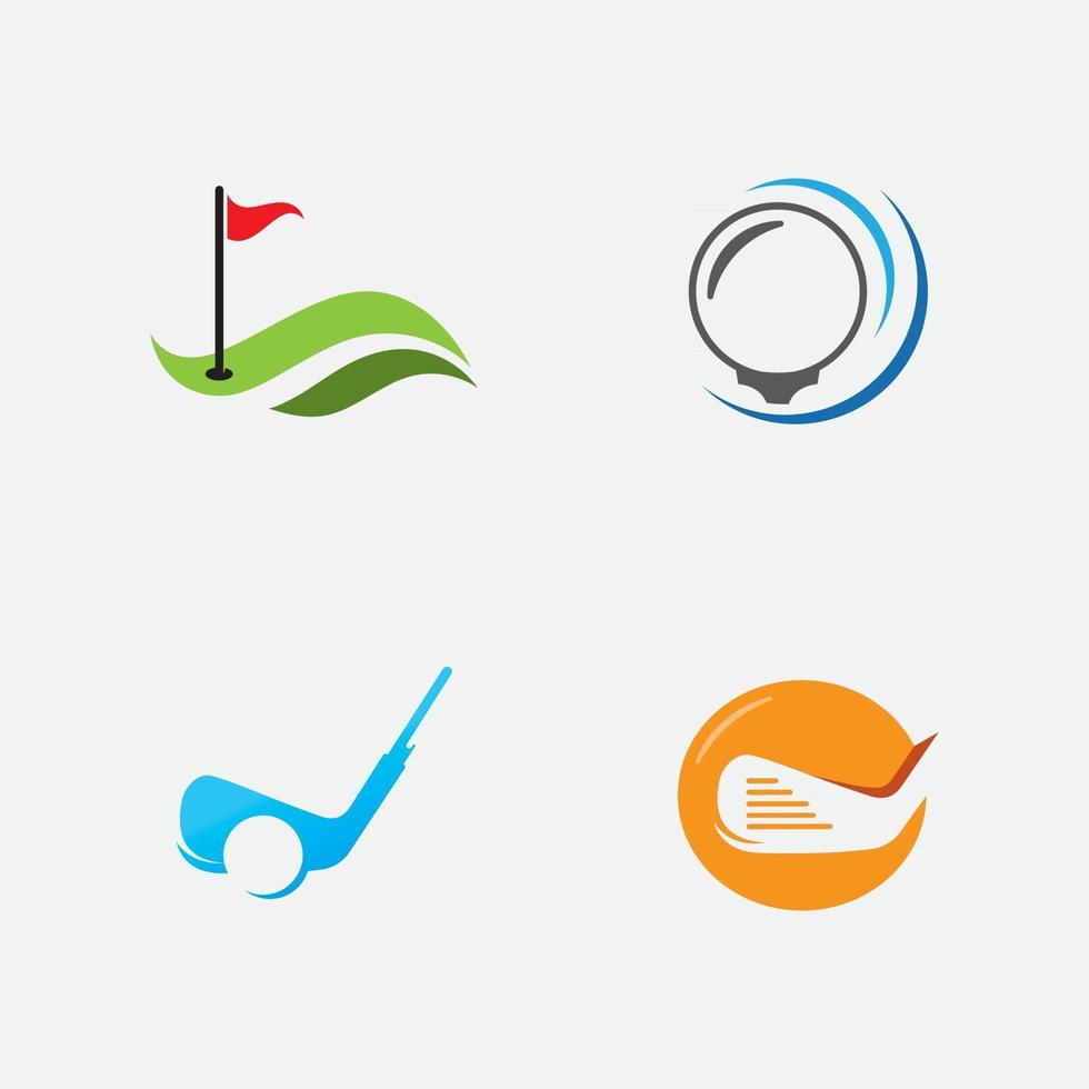 golf, logotipo, vector, icono, acción, ilustración vector