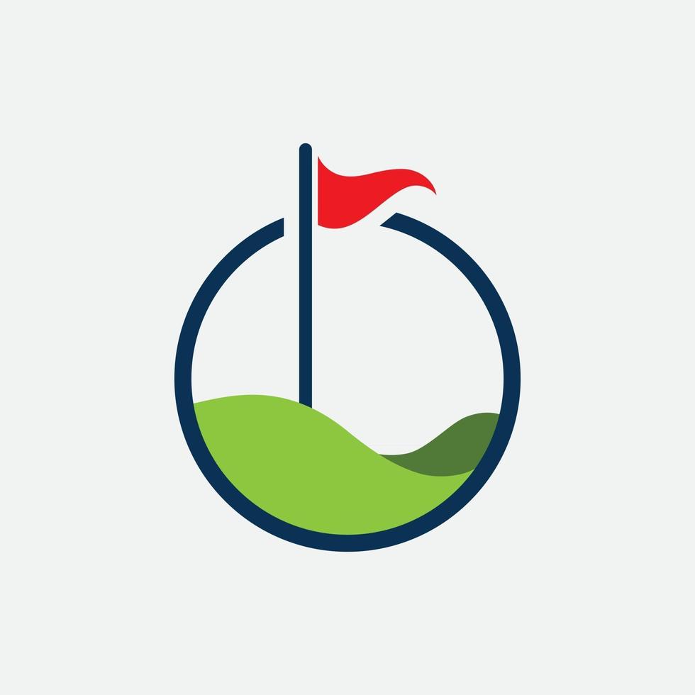 Golf logo vector icon stock illustration
