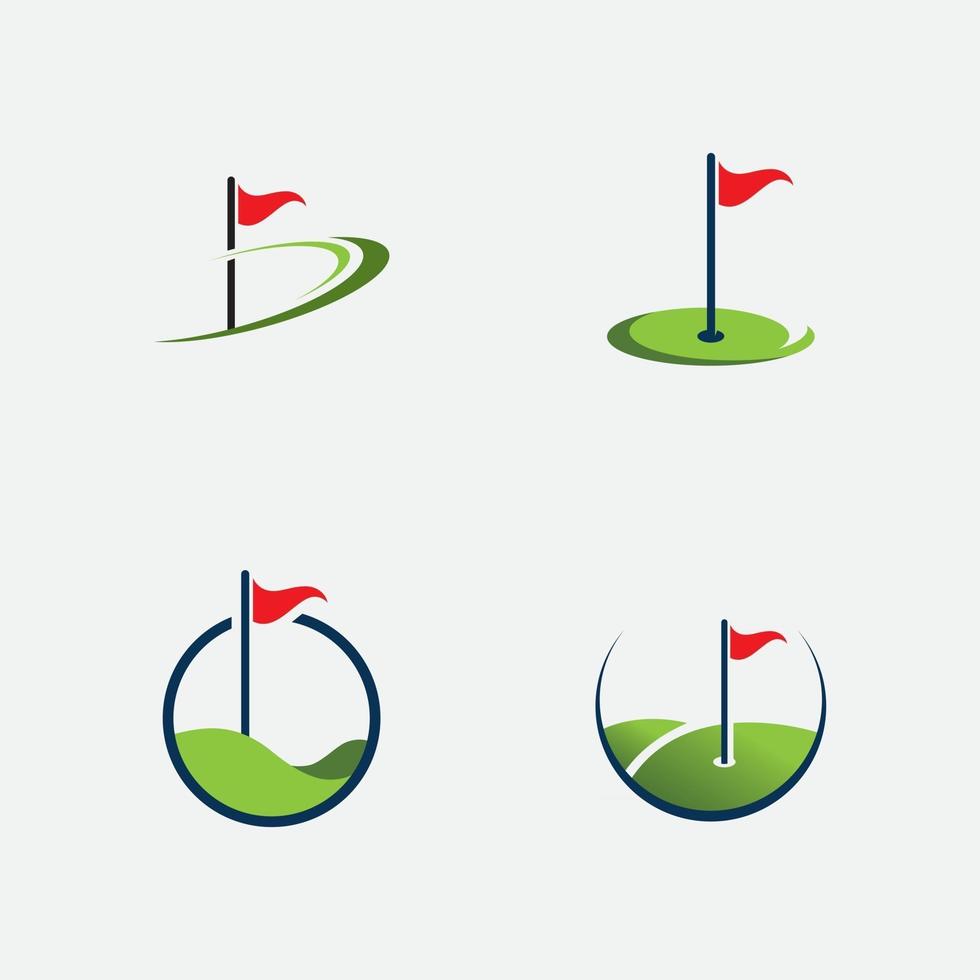 Golf logo vector icon stock illustration