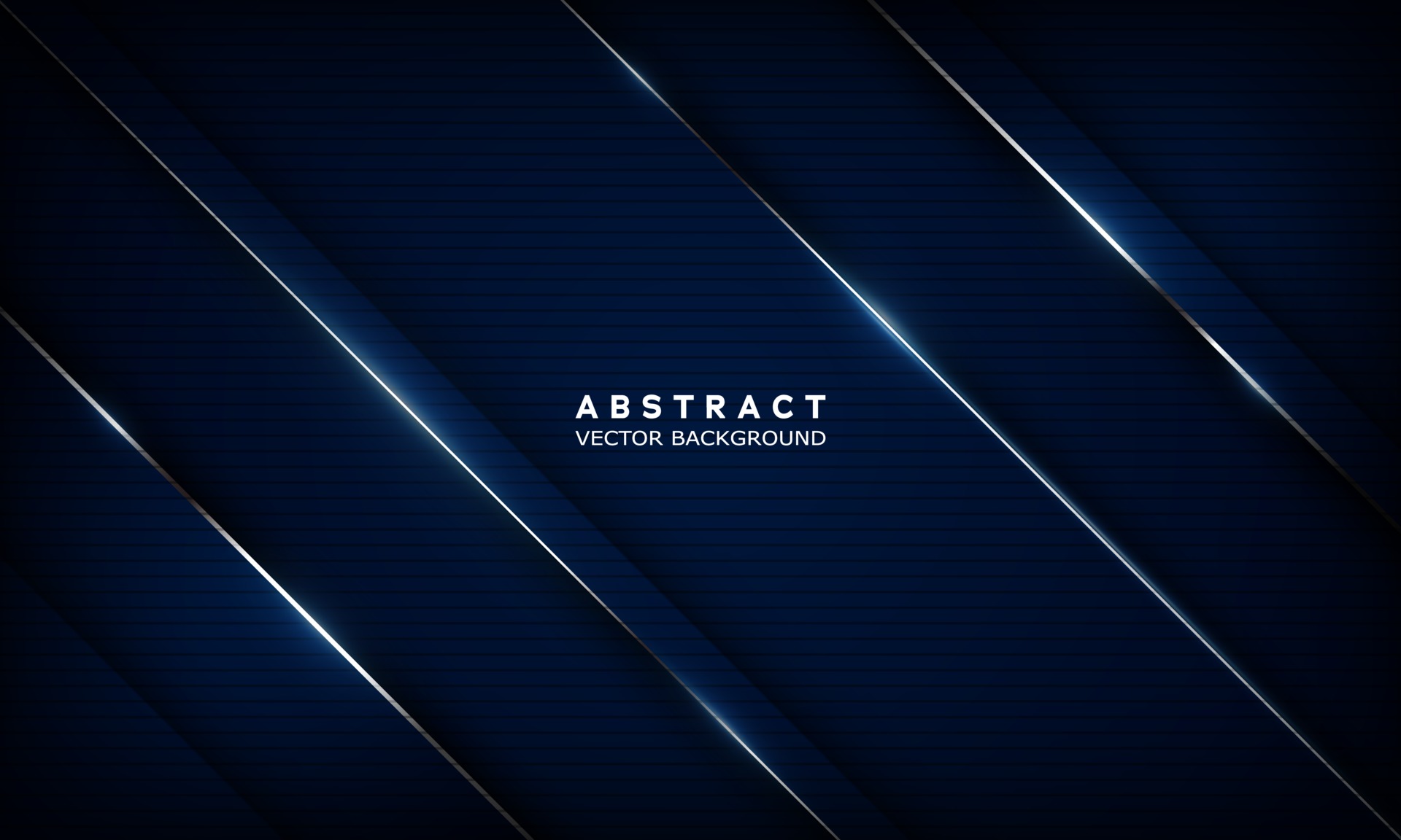 Vector geometric navy blue abstract background with metallic lines