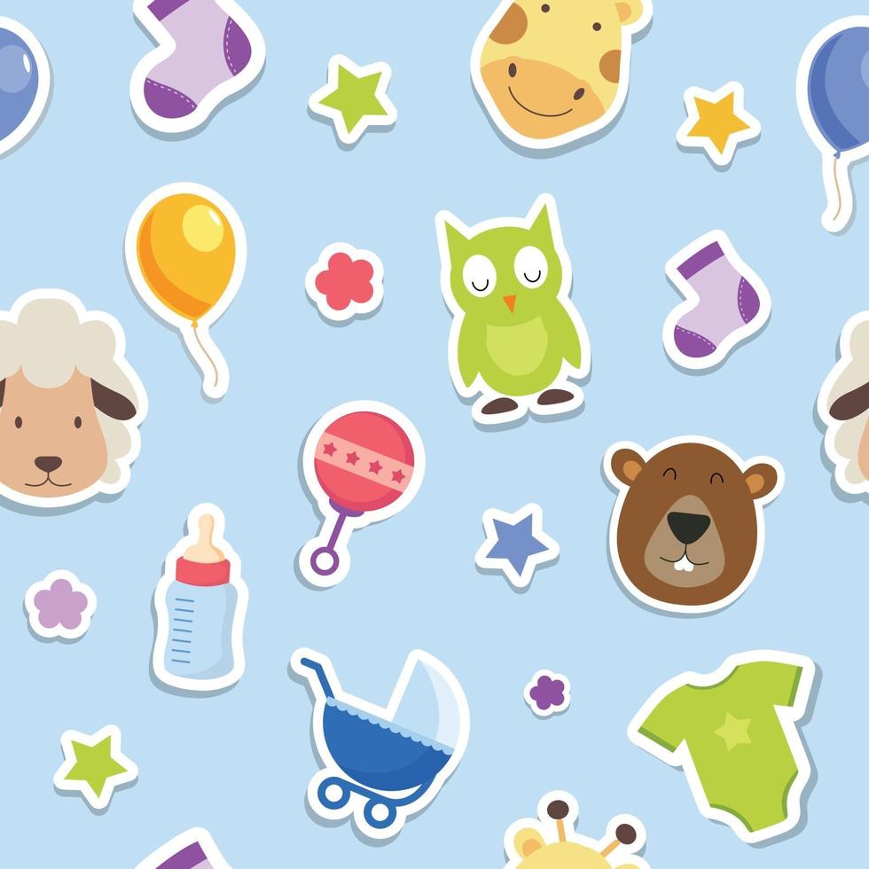 Baby theme seamless pattern background vector