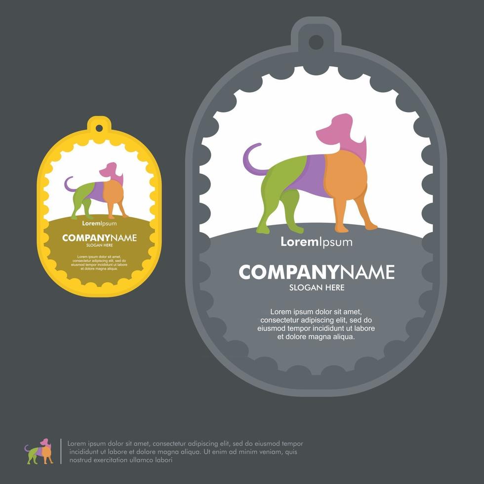 Dog colourfull design vector. Stock Illustrations. eps 10 vector