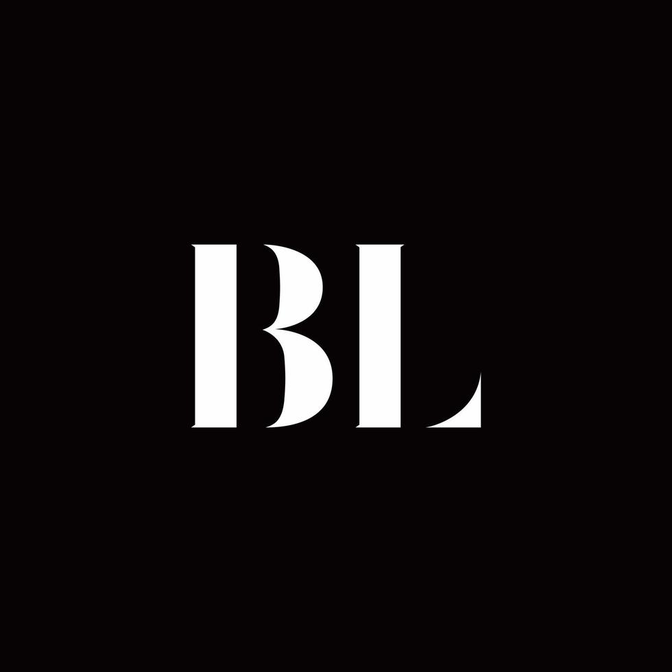 BL Logo Letter Initial Logo Designs Template vector