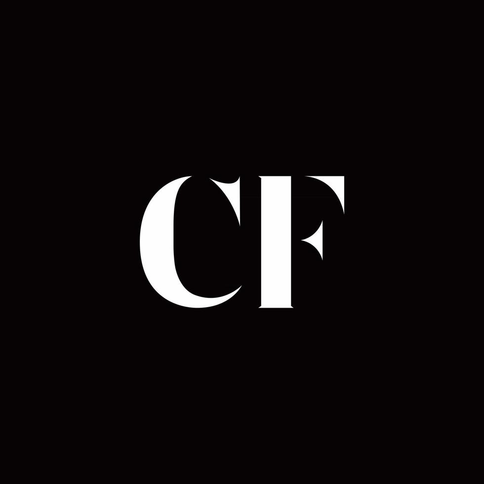 CF Logo Letter Initial Logo Designs Template vector