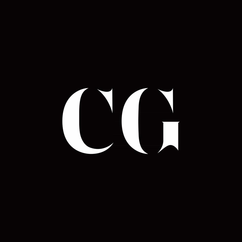 CG Logo Letter Initial Logo Designs Template vector
