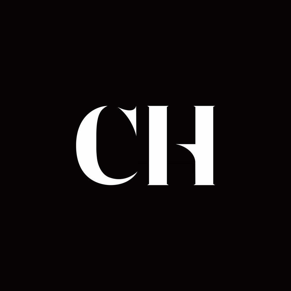 plantilla de diseños de logotipo inicial de letra de logotipo ch vector