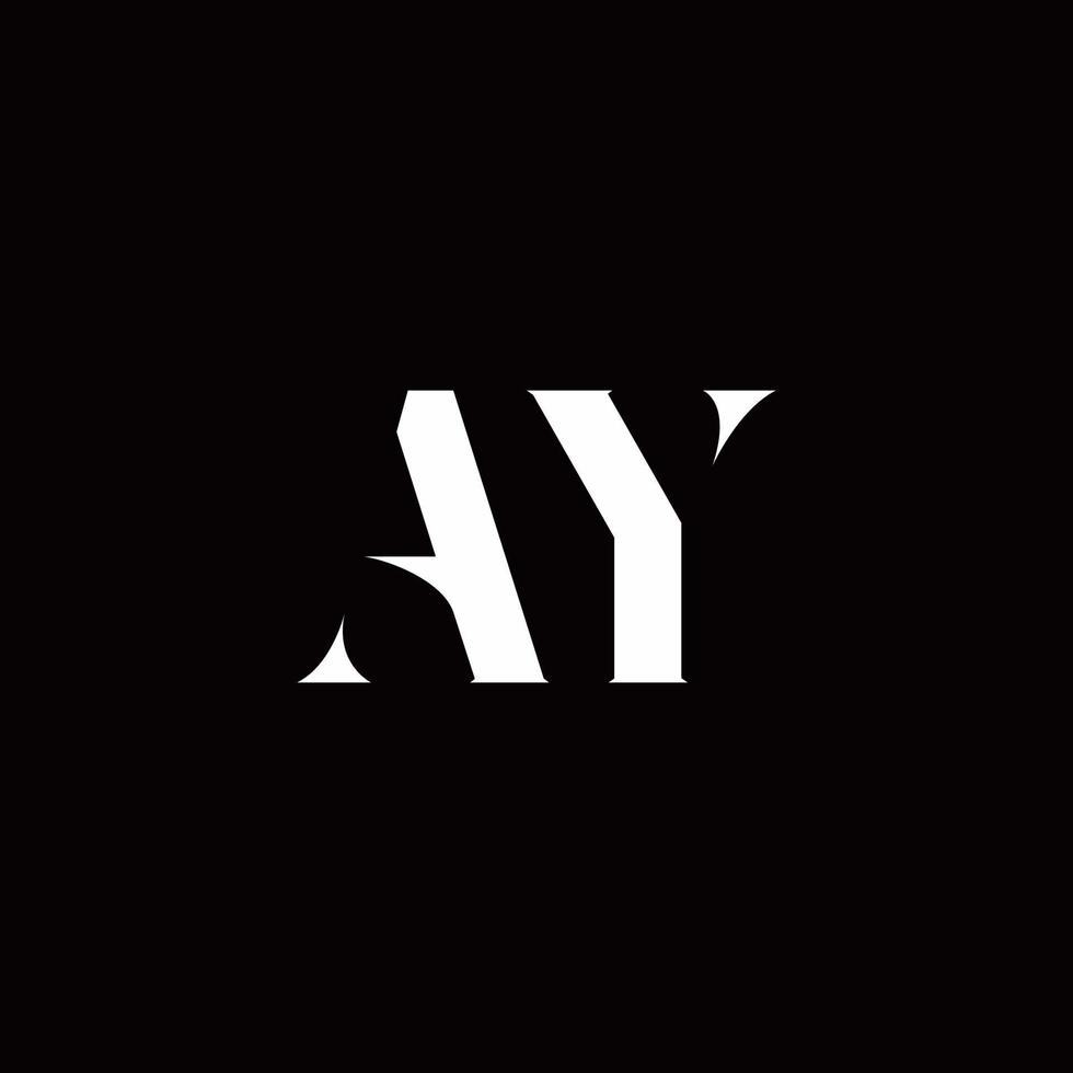 AY Logo Letter Initial Logo Designs Template vector