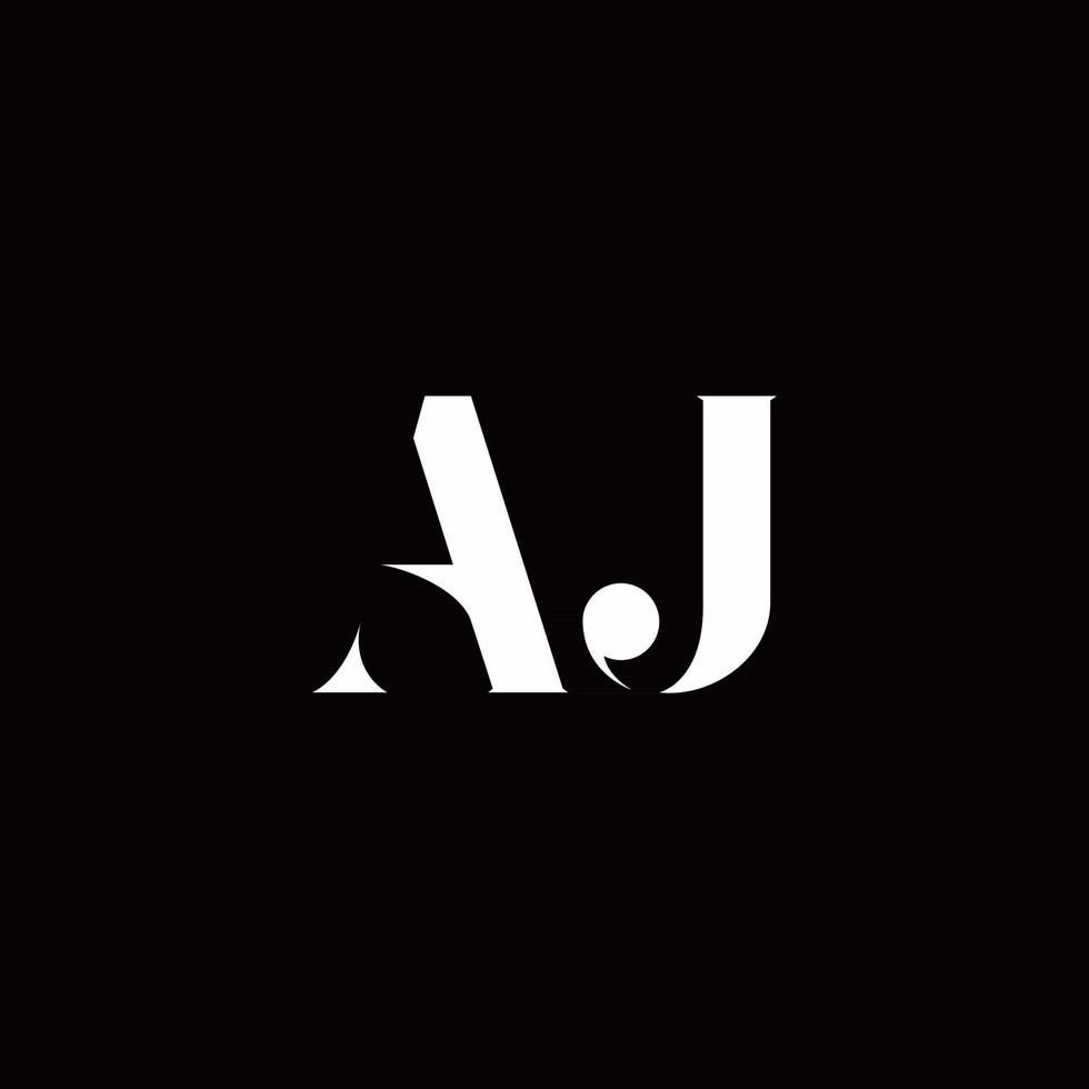 AJ Logo Letter Initial Logo Designs Template vector