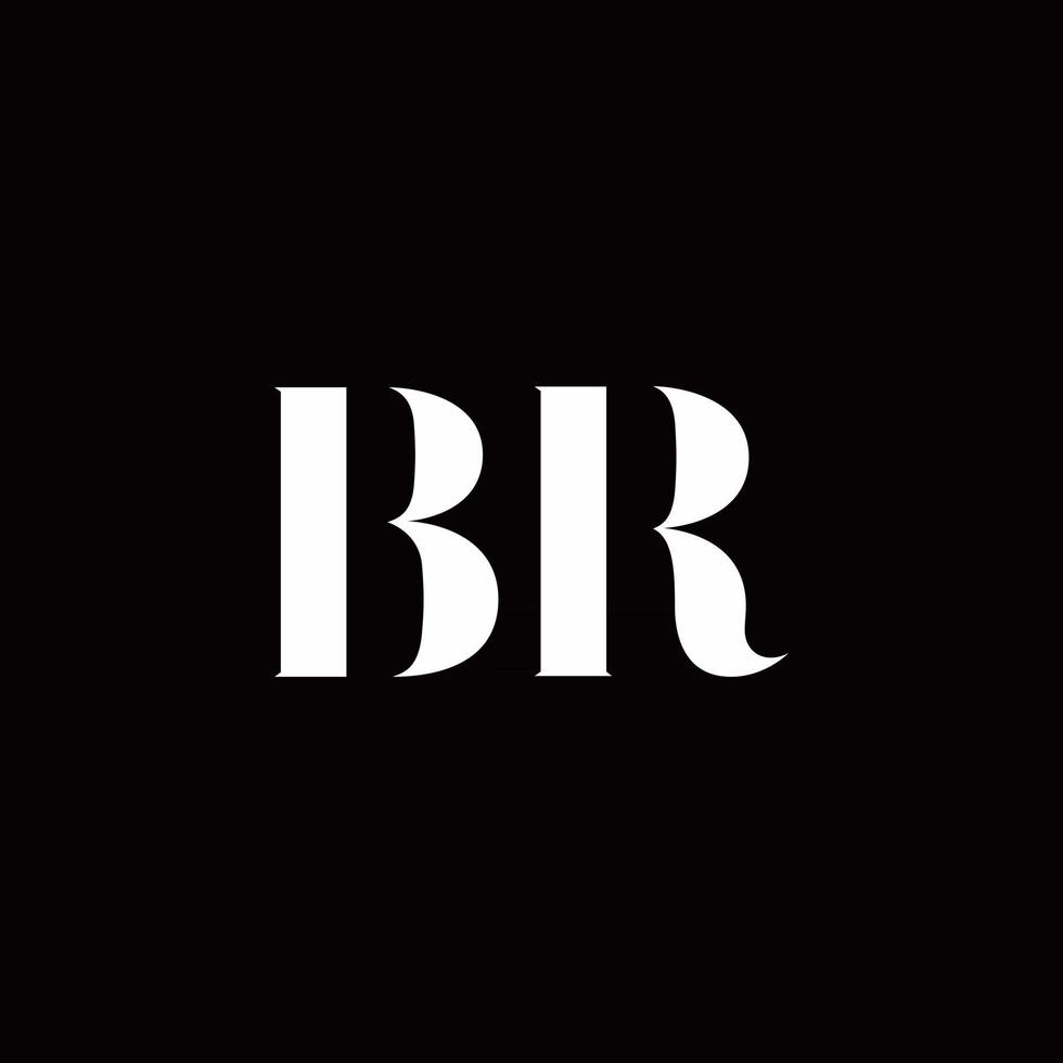 BR Logo Letter Initial Logo Designs Template vector