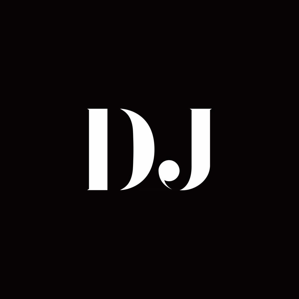 DJ Logo Letter Initial Logo Designs Template vector